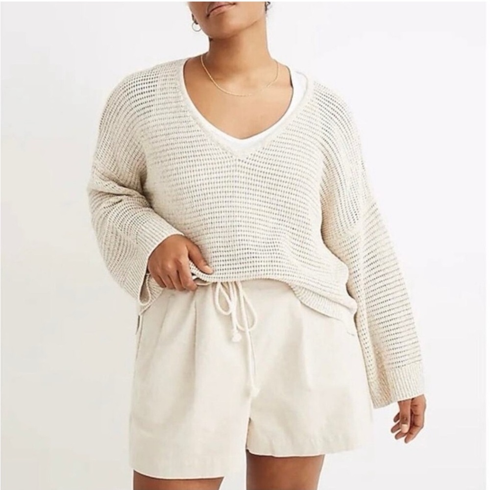 Madewell Rainbow Marled Seville Pullover Sweater size Medium